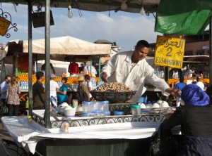 Snail soup seller. Djemaa el-Fnaa Marrakech.