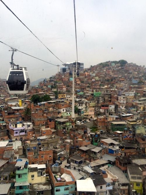 Gondola ride over the favela